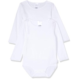 Bonds Baby Wonderbodies Long Sleeve Bodysuit - 2 Pack, White (2 Pack), 0 (6-12 Months)