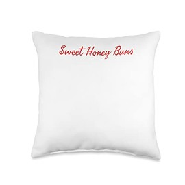 Funny Buns Tees Sweet Honey Buns Funny Tee Throw Pillow, 16x16, Multicolor