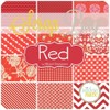 Red Scrap Bag (Approx 2 Yards) by Mixed Designers -