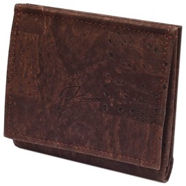 Simaru Cork Wallet with RFID Protection, Vegan Wallet for Men and Women, Unisex Mini Wallet for 6+ Cards, Notes & Coins, brown, Minimalist