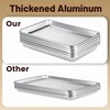 BIEAMA 12 Pack Half Size Baking Sheet Pan Aluminum Commercial