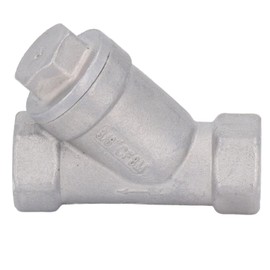 304 Stainless Steel Y Strainer, Female Thread, 3/8 Inch, DN10, Filter Strainer for Water, Oil, Gas, Washable, Multiple Media Applicable, #111