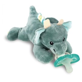 RaZbaby RaZbuddy JollyPop Soporte para chupete con chupete extraíble – 0 m + – libre de BPA (DRAGON)