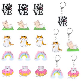 Primo Calm Strips with Keychain - Fun Sensory Stickers for Stress and Anxiety Relief for Kids and Adults (Cat, Keychain)