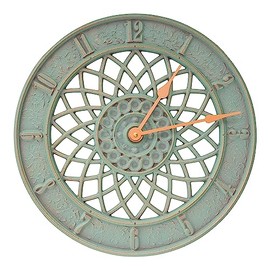 Whitehall Products Spiral Clock, Copper Verdi