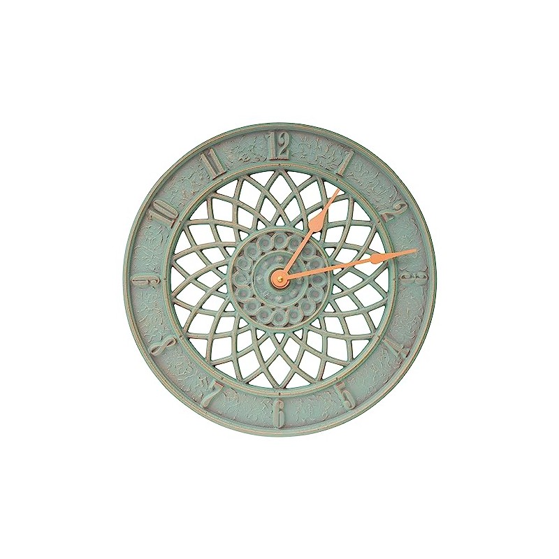Whitehall Products Spiral Clock, Copper Verdi