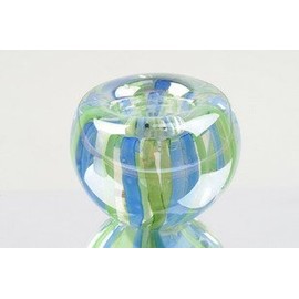 Tripact Inc M Design Art Handcraft Glass Art Huge Dark Green Candle Handmade Art Glass Paperweight