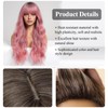 KOME Ombre Pink Wavy Wigs for Women,Long Wavy Wig with