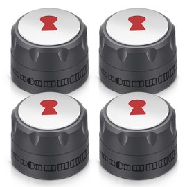 FBULWSEC 2025 Upgraded 91538 Gas Control Knobs - 4 Pack, Compatible with Weber Summit 400/600 Grills (2012+), Fits E-470/670, S-460/470/660/670, Lighted Control Knobs