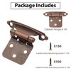 SHUTTLE GENIUS 1/2 Inch Overlay Cabinet Hinges, Antique Copper, 50