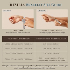 RIZILIA Tennis Bracelet [18cm/7inch] with Round Cut Gemstones CZ [Multi Coloured] in 18K White Gold Plated, Simple Modern Elegance