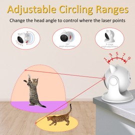 umosis Automatic Cat Laser Toy Interactive Cat Toys for Indoor Cats/Kitty/Dogs,​​Laser Toys for Bored Indoor Adult Cats