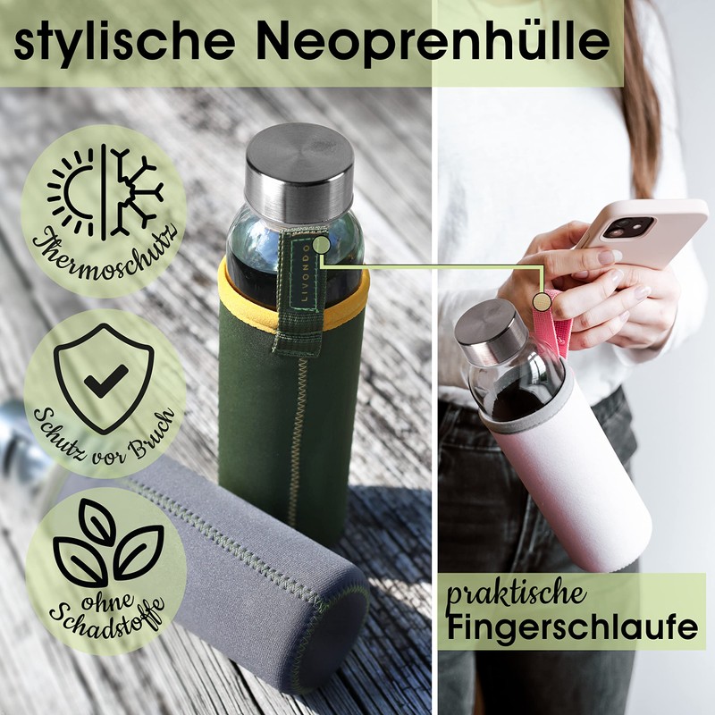 LIVONDO Gals Water Bottle 0.5 Litres with Stainless Steel Screw