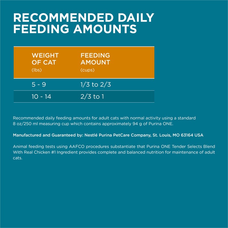 Purina ONE Natural Dry Cat Food, Tender Selects Blend With
