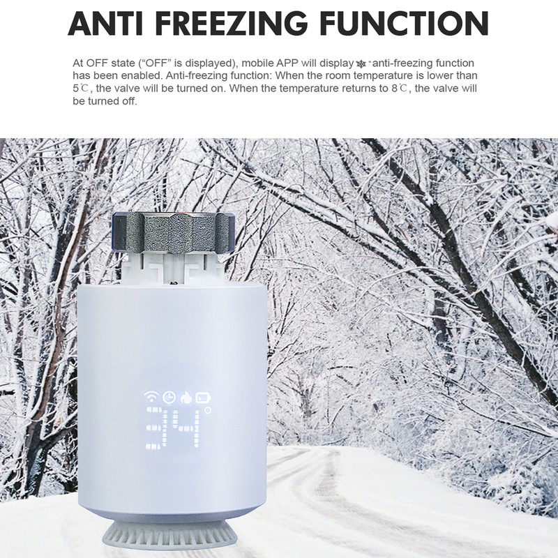 Wireless Smart Radiator Thermostat Programmable Intelligent Temperature Controller NTC Sensor