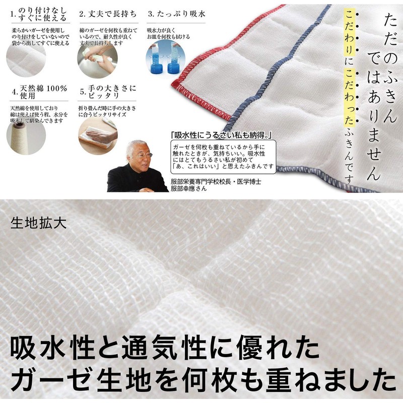 Sanverum K40800 Bistro Sensei N Cotton Gauze Dish Towels, Set