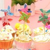 Cupcake Toppers 6pcs Mini Pinwheels miniature pinwheels tiny paper pinwheels