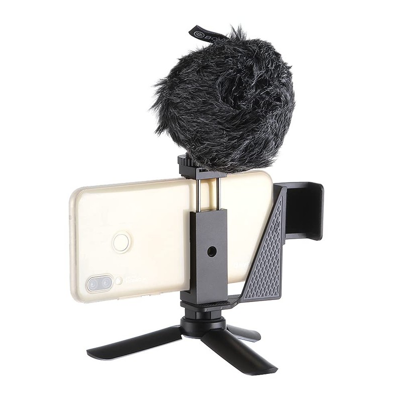 FocusFoto Video Cage Handle Rig + Mini Tripod Kit for