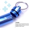 Fusion Shop Mini Keychain Pill Container - Compact Silver Key