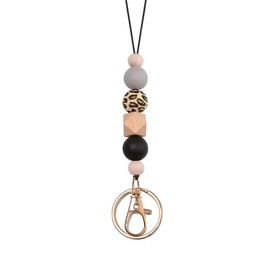 Sudaporn Badge Breakaway Lanyard for Women Men Beaded Lanyards for Keys ID Badge Cute ID Badges Keys Lanyard for Female Male Teacher Nurse Employees Students Lanyards with ID Holder for Boys Girls