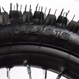 Unbranded 12mm 60/100-14 + 80/100-12 Tire Rim Wheel for Dirt Pit Bike SSR Taotao 110cc 125