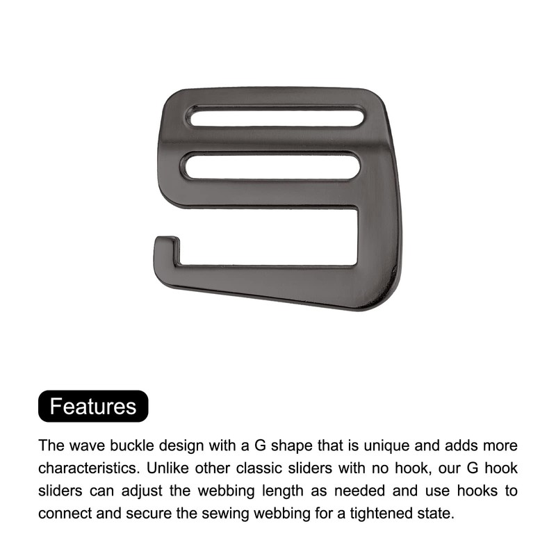 sourcing map Pack of 4 Metal Buckles Webbing 1.26 Inch