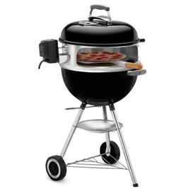 only fire Stainless Steel Multi-Purpose Rotisserie and Pizza Combo Kit for Weber 18" and Other Similar Kettle Grills - Include Pizza Peel and Pizza Stone