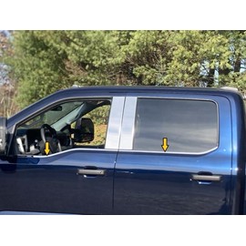 QAA Part is a 4 Piece Stainless Steel Window Sill Trim Set, Face of sill only That is Compatible with Ford F-250 & F-350 Super Duty 2023-2024 Crew Cab WS63323