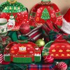 JVORFDG 100pcs Christmas Ugly Sweater Plates Party Supplies Xmas Disposable