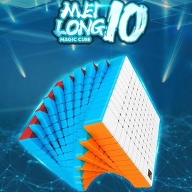 Bukefuno MoYu Meilong 10 x 10 Magic Cube Stickerless Moyu Meilong 10 x 10 x 10 Cubing Classroom 10 x 10 Speed Puzzle Cube 84 mm Speed Magic Cube Toy