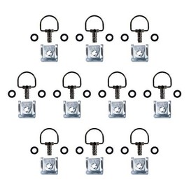 Oldbones 10 x Motorcycle Racing Fasteners Quick Release D-Ring Racing Clasps Type C 14mm Black Chrome
