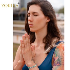 YOKIKA Fluorite Bracelets for Womens, Adjustable Fluorite Bracelet Crystal Bracelet Gemstone Bead Bracelet Healing Bracelets for Women Jewellery Mum Gifts Birthday Christmas