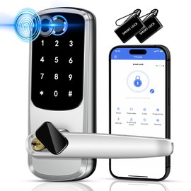 VOLIBeL Smart Door Handle Lock, Upgraded Keypad Door-Locks with Handle, Keyless Entry Door-Lock with APP Control, Smart Locks for Front Door, Electronic Door Locks, Easy Setup and Installation