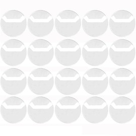 YJRUNFU Can Badge Cover, 2.3 inches (58 mm), High Transparency, Round Shape Can Badge Storage, Protective, Protective Cover, Transparent Collection Display (Set of 20)