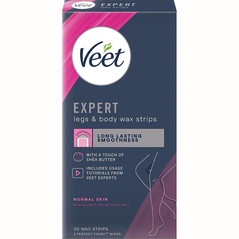 Veet Expert Legs & Body Wax Strips 20 Pack