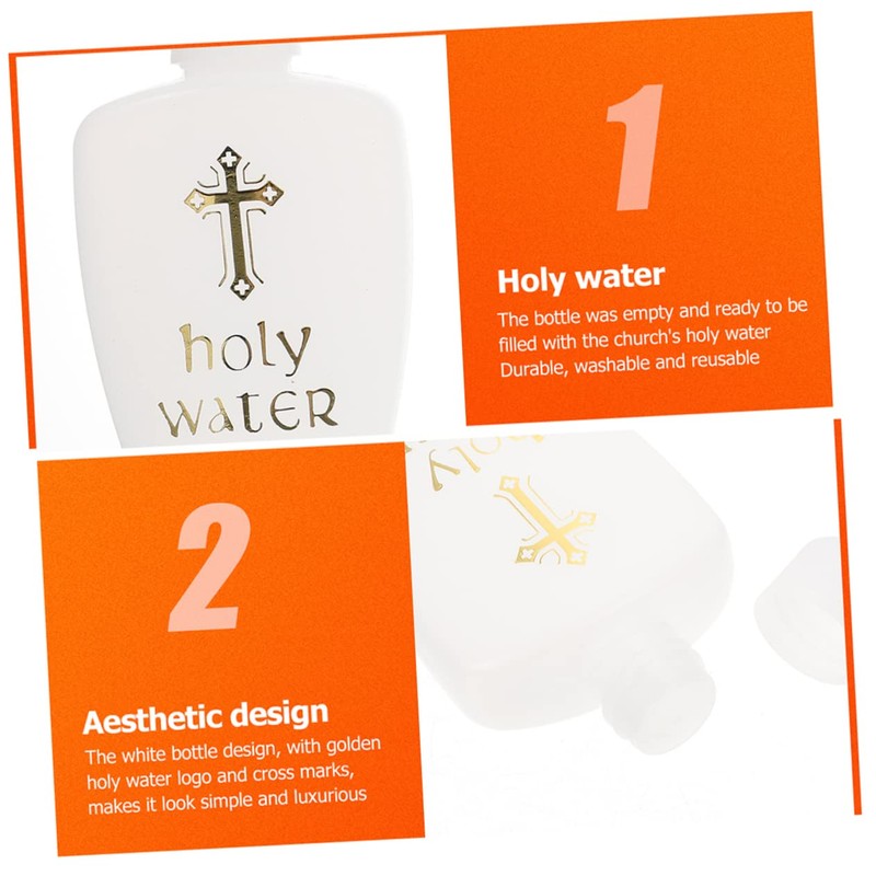 iplusmile 4pcs Holy Water Bottles Refillable Tiny Water Containers for