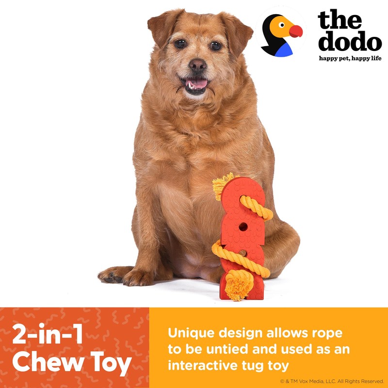 The Dodo 2-in-1 Nylon + Bamboo Dental Chew & Tug,