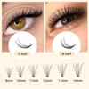 QUEWEL Cluster Lashes 240Pcs Individual Lashes 10D+20D C Curl Mix8-14mm