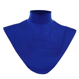 Modal Cuello Alto Falso, Desmontable Mitón Blusa Dickey Cuello Sintético, Azul / Patchwork, M