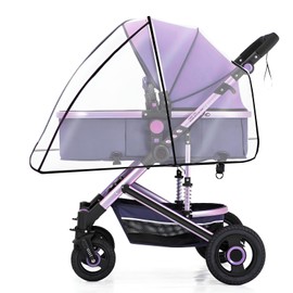Pushchair Rain Cover, Transparent Rain Cover, Buggy, Universal Rain Cover for Baby, No Pollution and Good Air Circulation, Waterproof and Durable, Suitable for Most Pushchairs