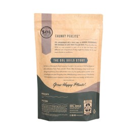 Sol Soils Chunky Perlite for Plants - Lightweight, All-Natural Volcanic Glass Soil Amendment to Improve Drainage & Aeration – 1 Gallon