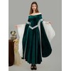 daizbella Medieval Renaissance Dress Elf Clothing Rretro Gown Dress with