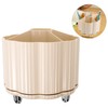 SEWACC 360degree Rotatable Makeup Brush Holder Compact Multi-grid Storage for