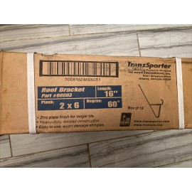Tranzsporter 16 In. 2x6 60 Degree Fixed Roof Bracket 60603 Pack of 12
