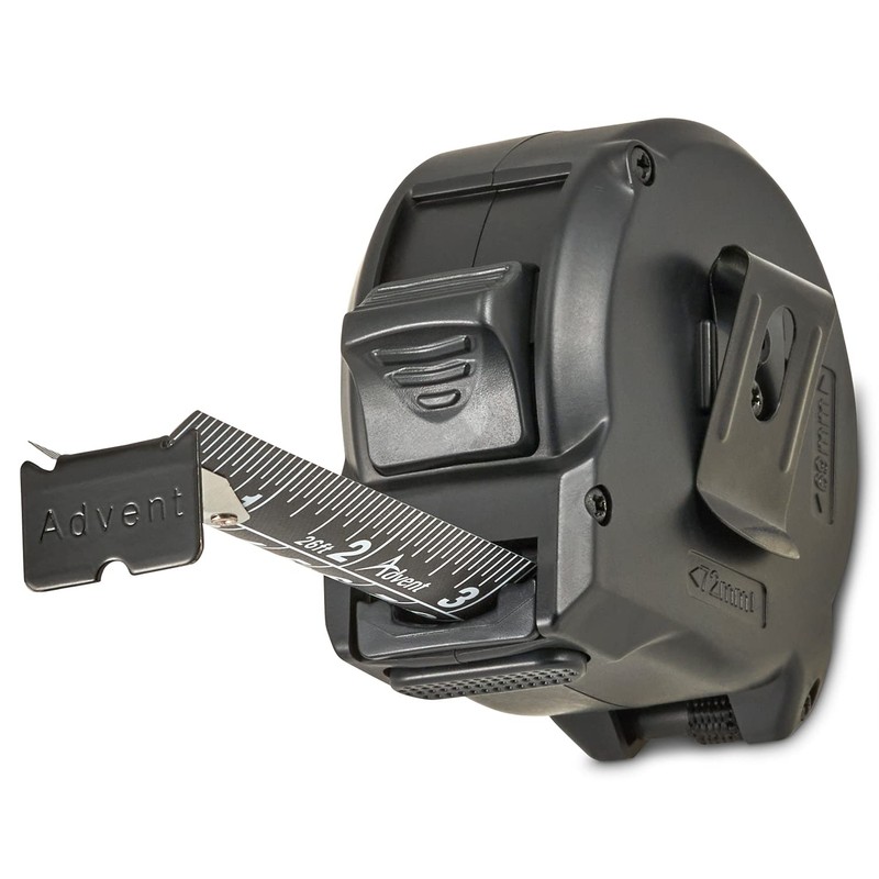 Advent Black Edition 8m/26ft x 25mm Professional Tape Measure