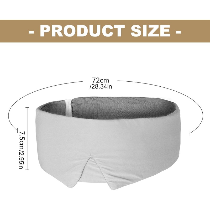 Protector de ojos de doble ajustable de seda para dormir,