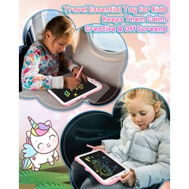 LCD Writing Tablet for Kids, 8.5 Inch Colorful Doodle Board Drawing Tablet, Unicorn Toy for 3 4 5 6 7 8 Year Old Girls & Boys Learning & Birthday Gift, Toddler Girl Toys Travel Essential