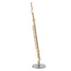 Miniature Flute Replica with Stand and Case Gold Plated Instrument