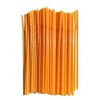 YAOSHENG 200pcs 8.26" x 0.2"Solid Colors Flexible Drinking Orange Straws,