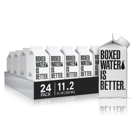 Boxed Water 11.2 oz. (24 Pack) – Purified Drinking in 92% Plant-Based Boxes – 100% Recyclable, BPA-Free, Refillable Reusable Cartons - Mini